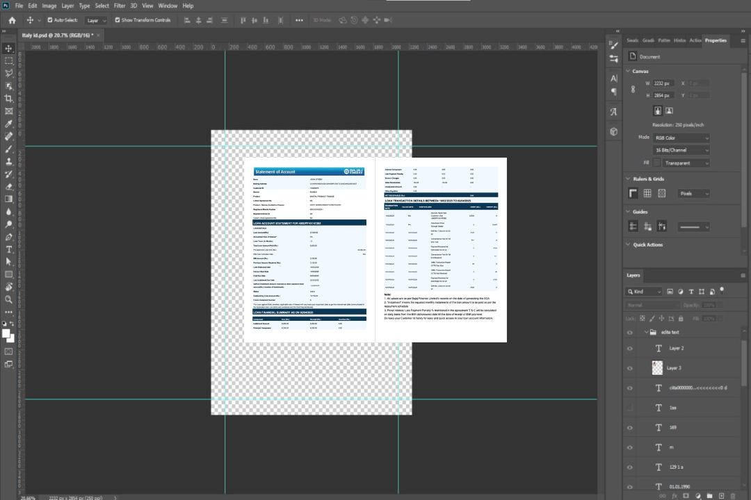 Inde Bajaj Finserv relevé de compte Modèle Word et PDF, 2 pages template Inde Bajaj Finserv relevé de compte Modèle Word et PDF, 2 pages template